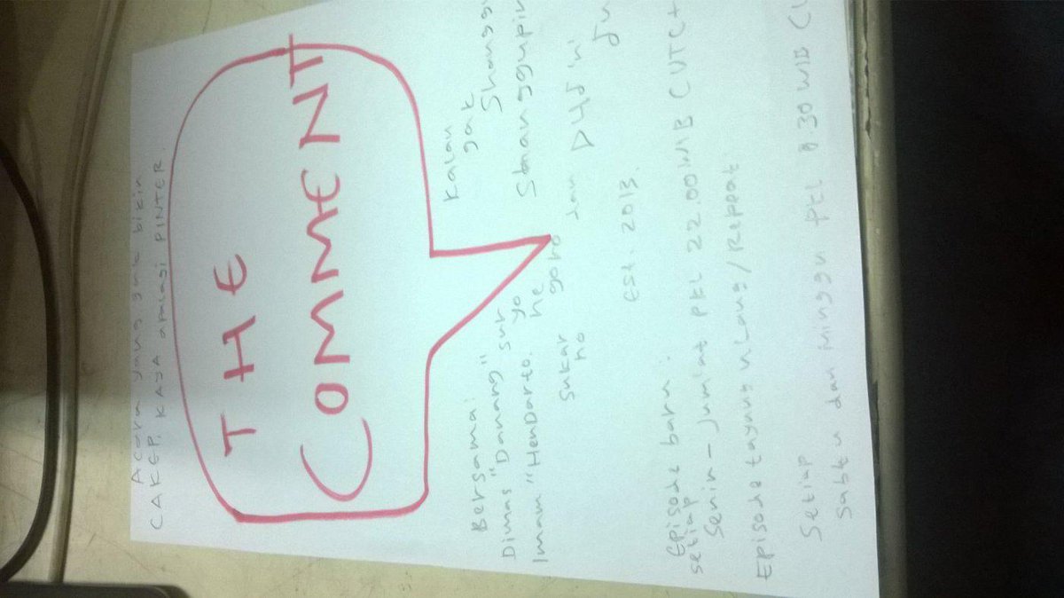 BeniSufat's tweet image. @TheComment_NET saya punya foto untuk #thecomment_net .
Yaitu kertas yang saya gambar saat ini, kalo ga percaya, baca