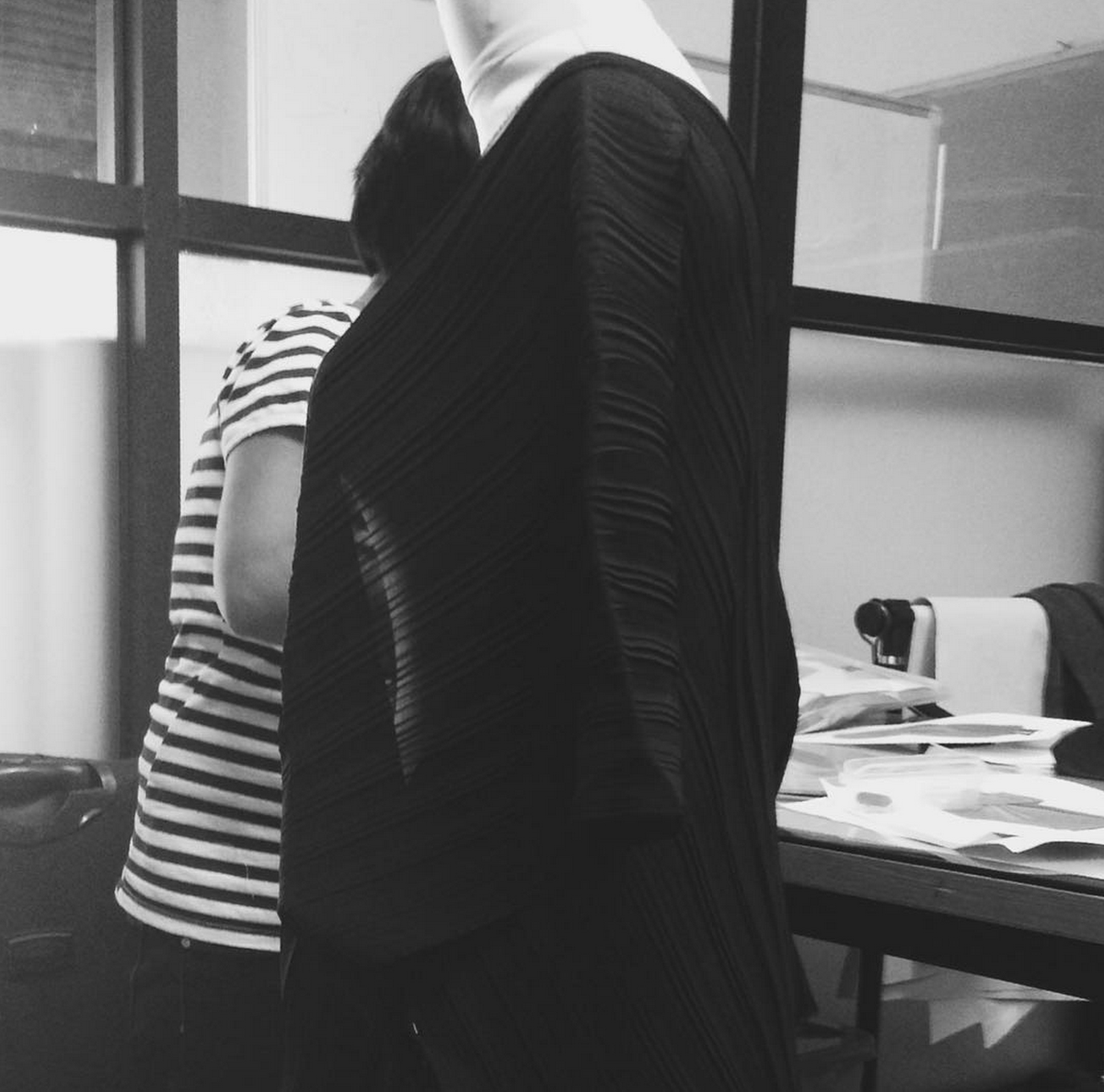 IN THE STUDIO: Aether Pleats Blouse in Black