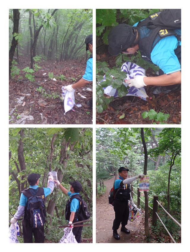 #성남시 #수정구 힐링하러 산에 오시는 분들께서 산쓰레기를 잔뜩 버리고 가셨네요. 자기의 쓰레기는 되가져가는 것이 자연을 사랑하는 기본마음인데 아쉬워요. 수정구 환경위생과 직원들이 쓰레기를 수거하고 있습니다