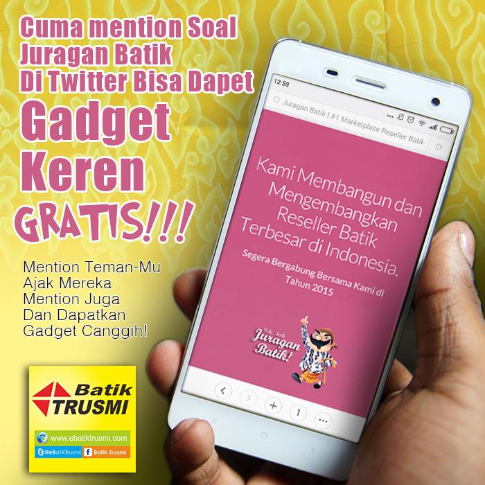 @MningsihYulia  Follow <a href="/eBatikTrusmi/">BT Batik Trusmi</a> &amp; #JoinJuraganBatik Ayo Lestarikan Warisan Leluhur bangsa Indonesia  *9,377