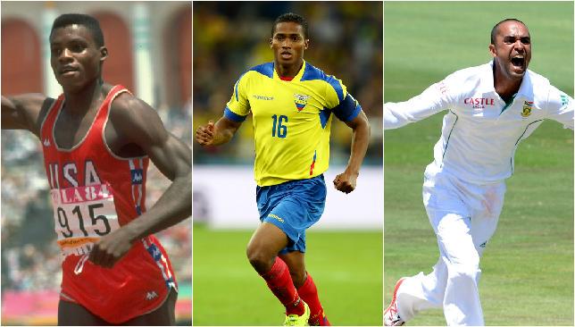 Filling up on cake today; Carl Lewis, Antonio Valencia & Happy birthday gents!  