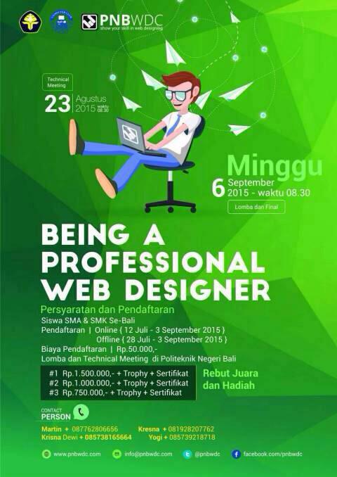 >> #acara <a href="/pnbwdc/">PNBWDC</a> 2015 6 September 2015 present by UKM Komputer Politeknik Negeri Bali  .