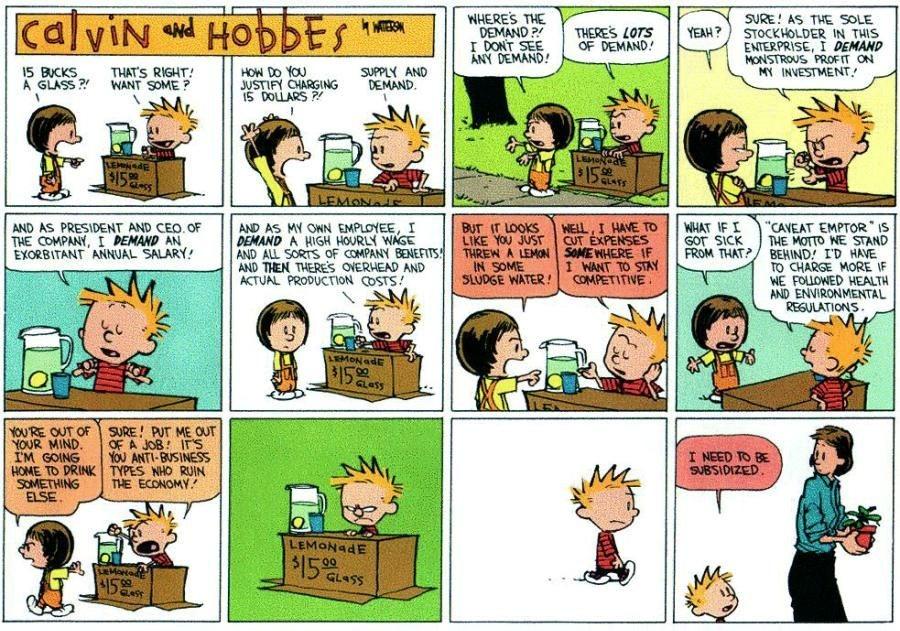 HazeltonCap's tweet photo. Calvin Explains the Economy #Calvinandhobbes http://t.co/hNsGKRpJtT
