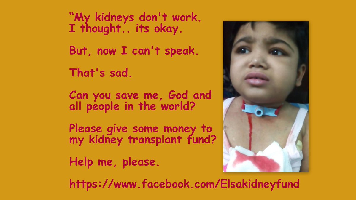 Elsa's mother wants to donate the life saving kidney. This fighter deserves to live. Show solidarity.