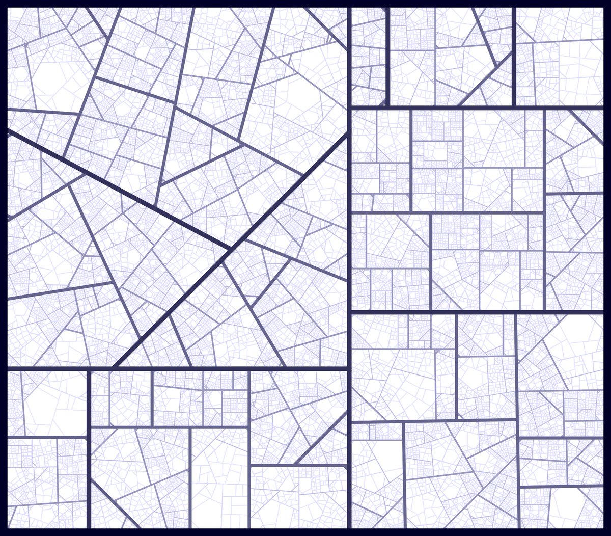 fabian_dubois's tweet photo. #generativeart or city #map? MT @bitcraftlab: Another #geometric #subdivison based #treemap by Krzysztof Onak http://t.co/qaGZFzqAgg