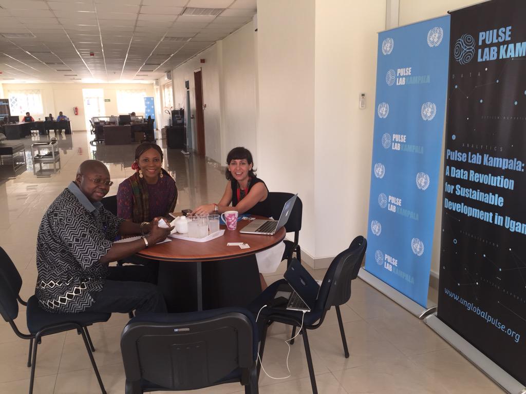 UNGlobalPulseUG's tweet photo. RC @UNRwanda and RC @UNinUganda visit @PulseLabKampala to hear about #BigData4Development projects. http://t.co/ccuBxWYZYo