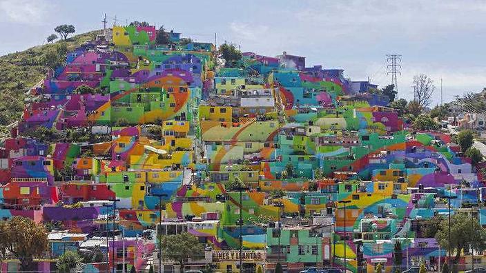 Artists transform town into 'Mexico's largest mural' bit.ly/1Dpn5Tv