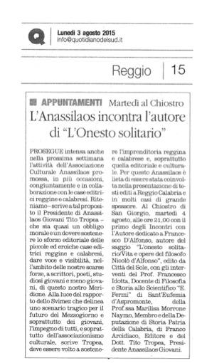 H.21 Chiostro di San Giorgio al Corso, pres. "L'onesto solitario" di Francesco D'Alfonso.