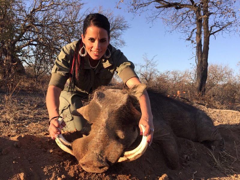 PressTV's tweet image. An American huntress posts photos of animals she killed to Facebook 

(Images via Sabrina Corgatelli/Facebook)