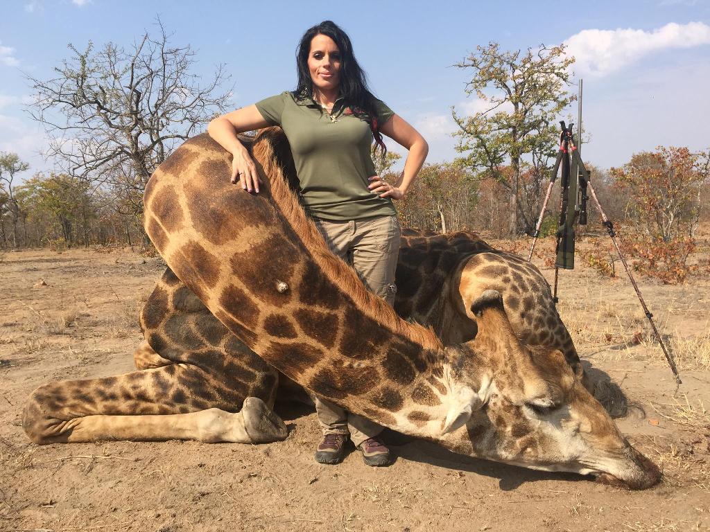 PressTV's tweet image. An American huntress posts photos of animals she killed to Facebook 

(Images via Sabrina Corgatelli/Facebook)