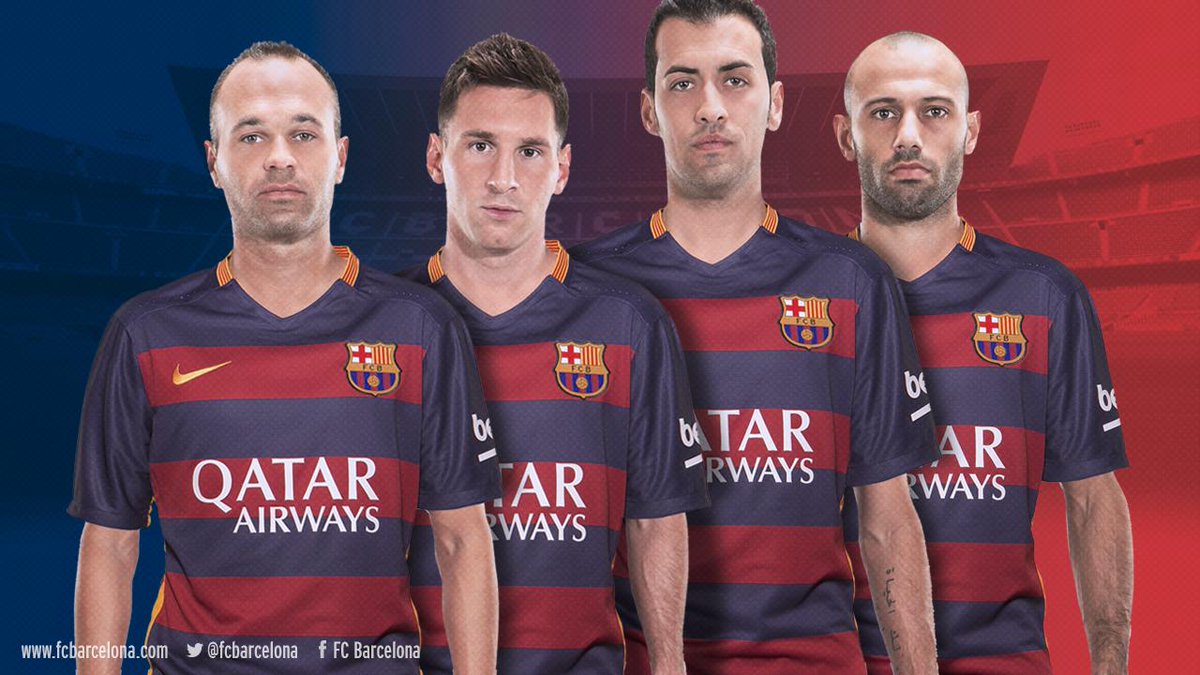 fcbarcelona_fra's tweet photo. Les quatre capitaines du FC Barcelone 2015/16 http://t.co/qjtuvcLusT #FCBCaptains http://t.co/za0dlOP63B