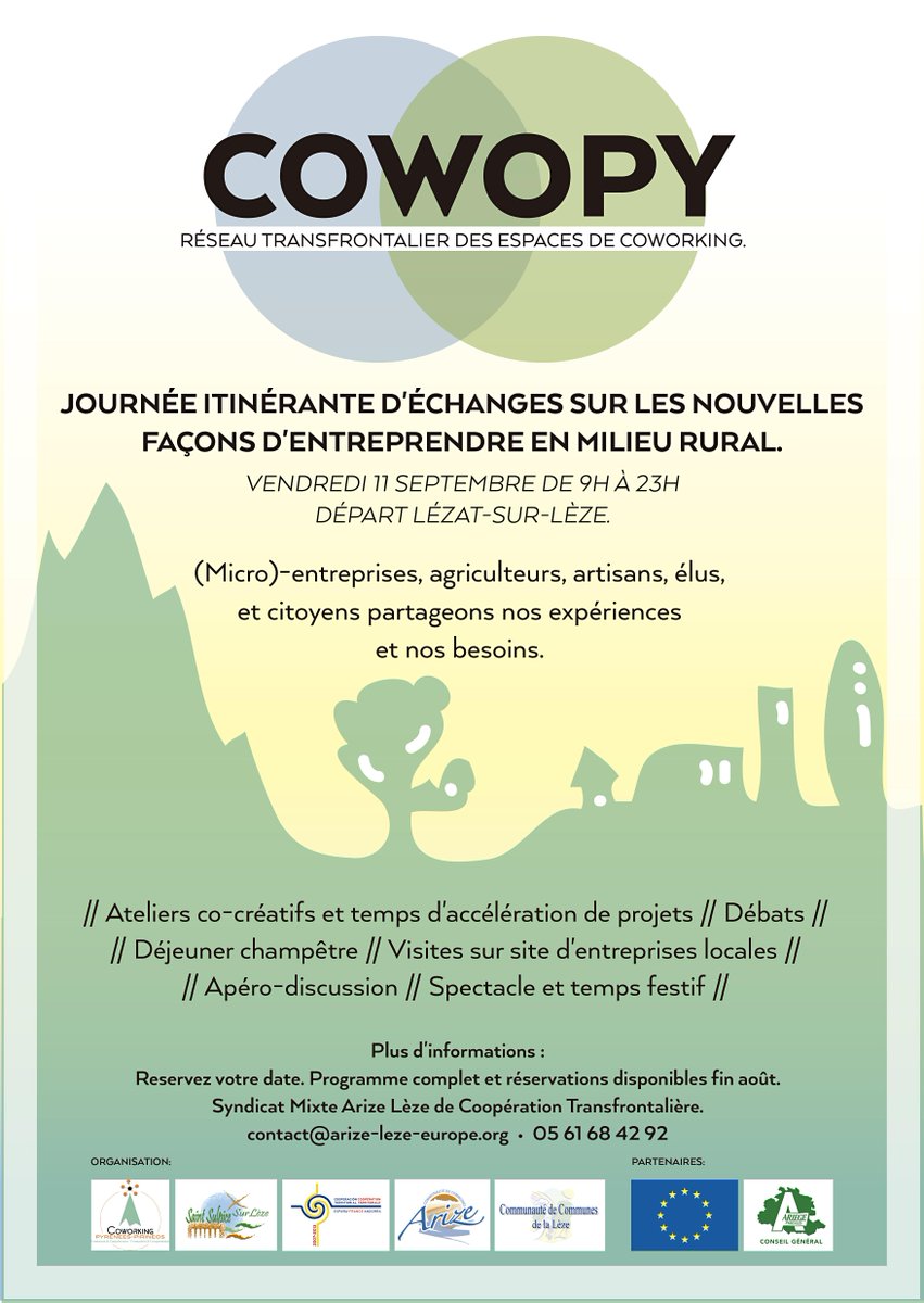 cowopy's tweet photo. Vendredi 17 septembre à #Lézat en #Ariège, 2ème journée entre espaces de #coworking transfrontaliers http://t.co/QBq9oXeag0