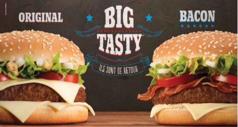 McDo_FRA's tweet photo. Les #BigTasty sont de retours chez Mcdonald's http://t.co/KlhjJhGYBj