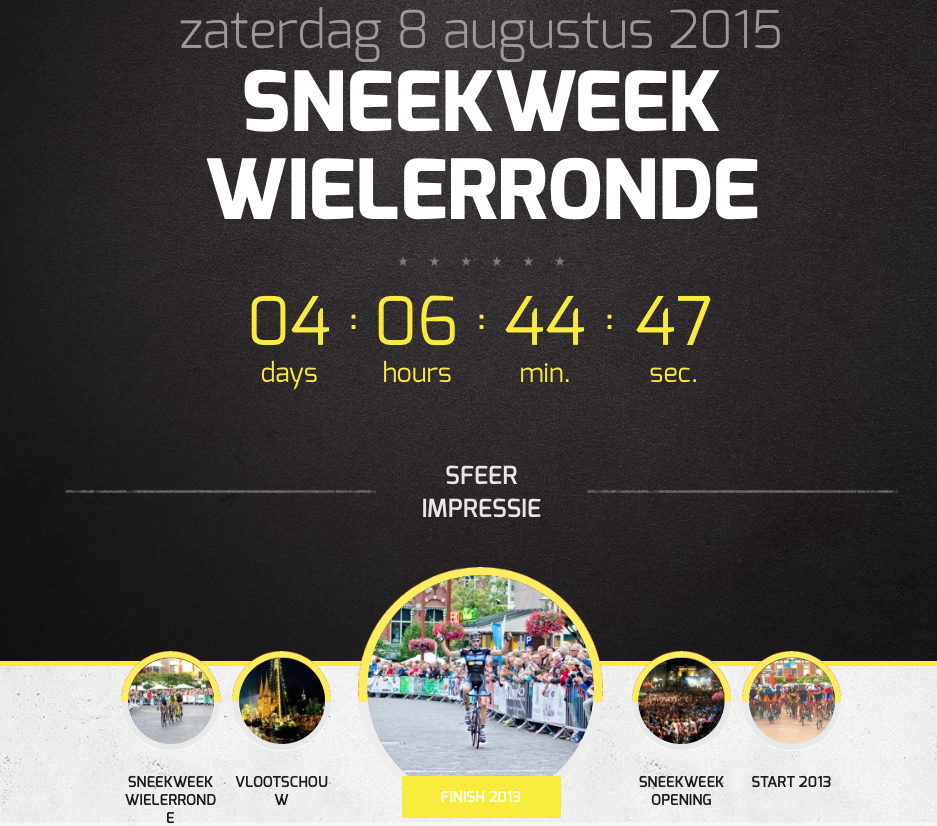 RONDEvanSNEEK's tweet photo. Het aftellen is begonnen! nog 4 dagen te gaan en dan start de Sneekweek Wielerronde door het bruisende Sneek http://t.co/j40T8uCcUZ