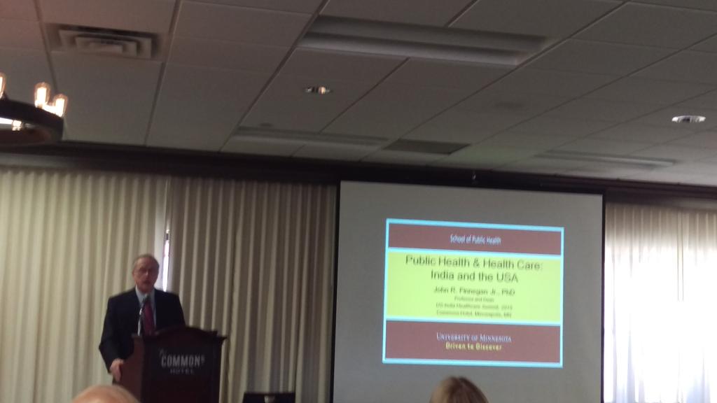 Breakout Panels Room 2 Dr. Finnegan speaking about Public Health in India & US. #USIndiaHealth