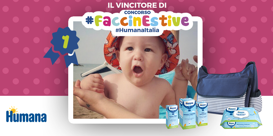 Humana_IT's tweet photo. Christian il 1° vincitore #faccinestive! Per partecipare posta qui la faccina del tuo piccolo https://t.co/1Z19GKkn3l http://t.co/Ren553cxhh