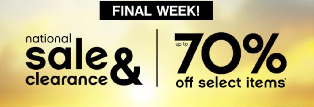 We are in the final week of our National Sale and Clearance event!!