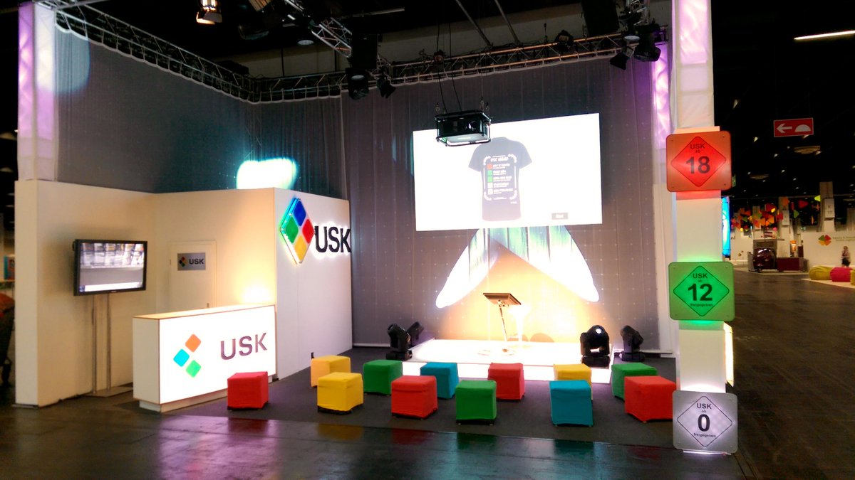facesvt's tweet photo. gamescom 2015 - Messestand USK (klein aber fein) #facesvt #usk #gamescom15 http://t.co/l4RpwFiuzx