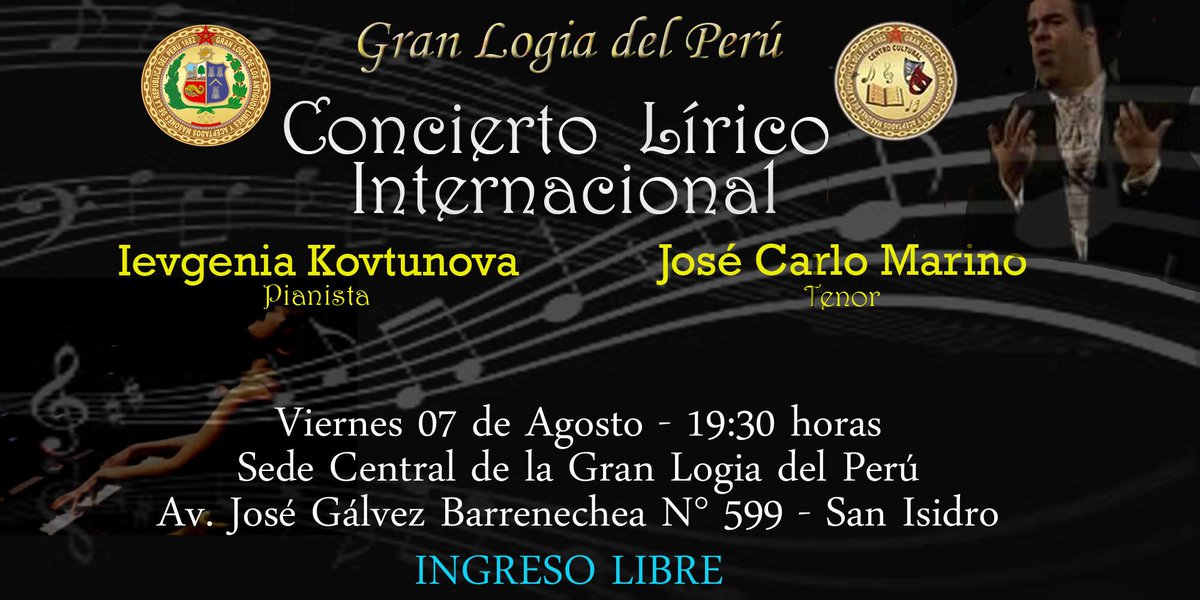 GranLogdelPeru's tweet photo. CONCIERTO LIRICO CORAL - INGRESO LIBRE http://t.co/o8yyXa6z7M