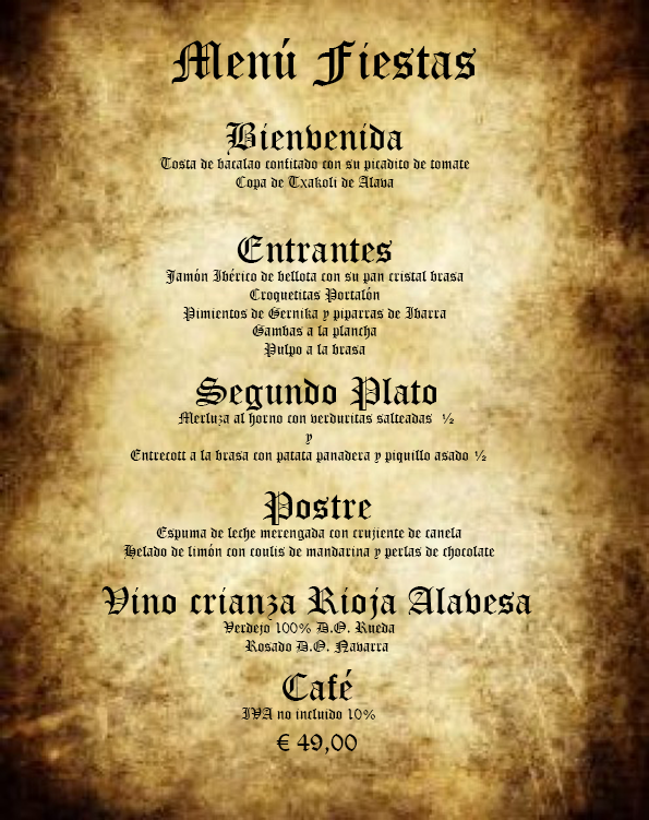 PortalonVitoria's tweet photo. Felices Fiestas de La Blanca 2015!!!
Un menú para la ocasión, ¿Os apetece? http://t.co/MeTORN2oZM