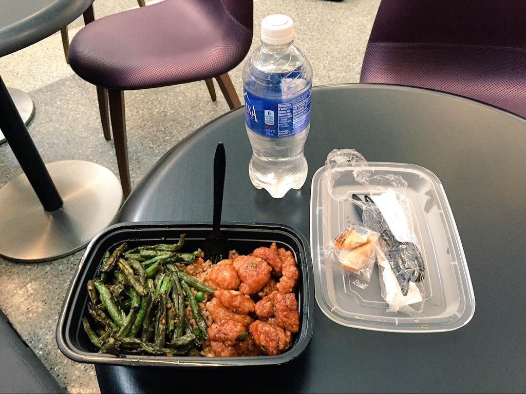 You know you're killing it when you get Chinese food at an airport at 9am #insertbarfemoji