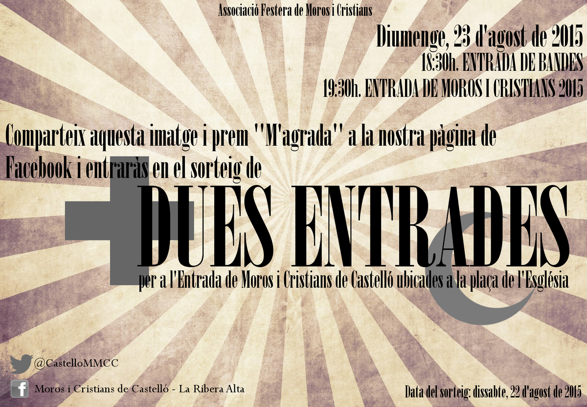 CastelloMMCC's tweet photo. Vols participar?
Visita el nostre facebook: https://t.co/IKLW7AISx4 http://t.co/FR4NICcRb1
