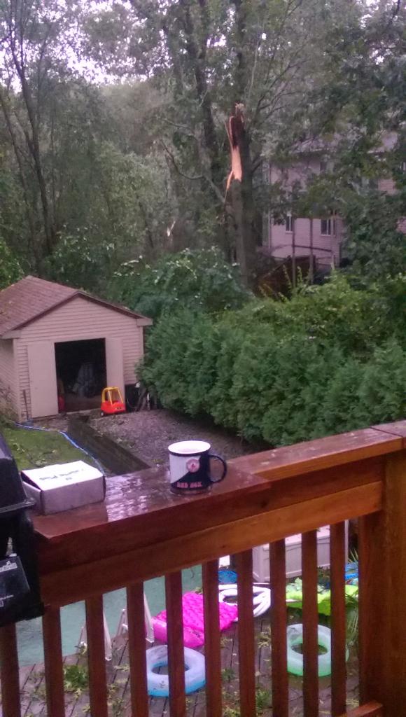 Pleasure_Castle's tweet photo. So my neighborhood got hit with a tornado this morning http://t.co/t8FMbXYr4h