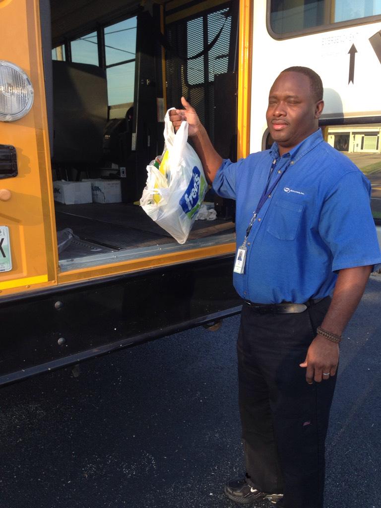 First donor of the day. Thank you Satric! #StuffTheBus #LocalCares