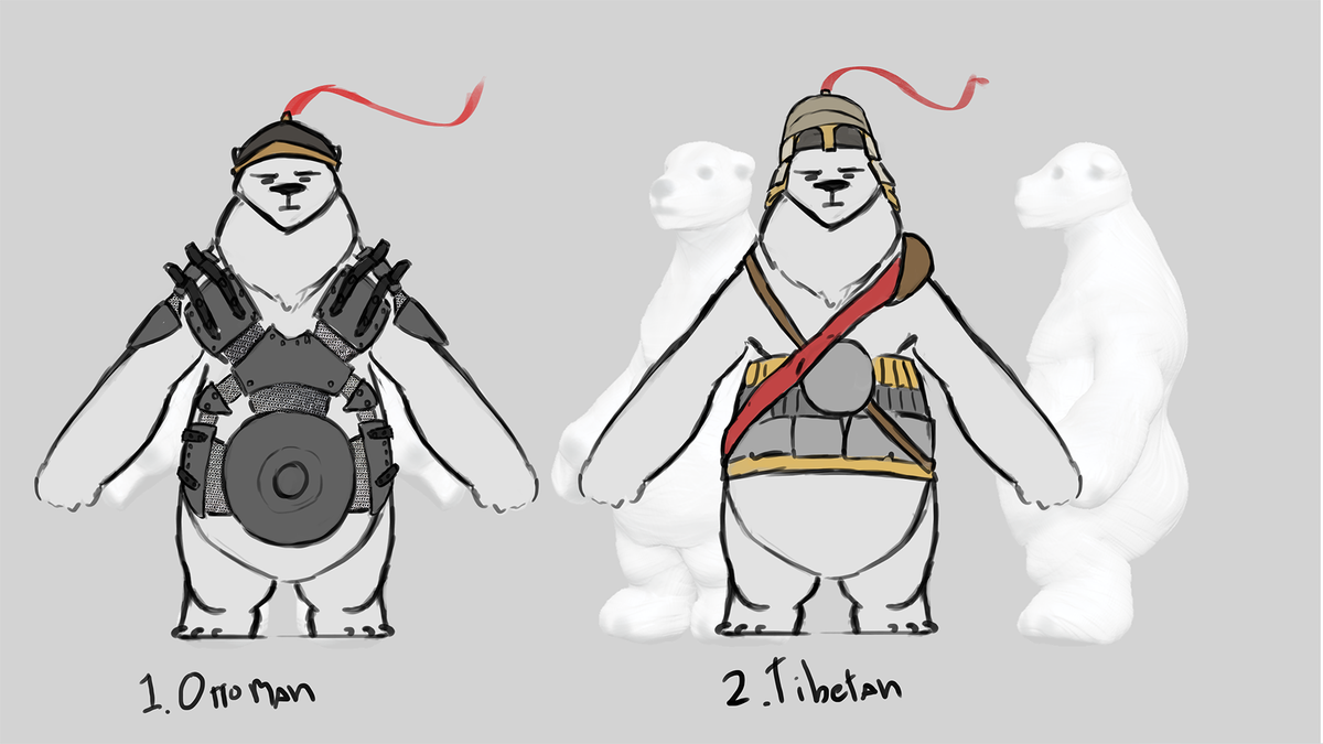 snowdowngame's tweet photo. We went through a few different bear looks! #gamedev #dare2015 #HuggingMachine http://t.co/GciDskblkC