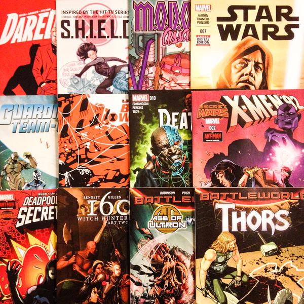 MarvelSpain's tweet photo. ¡Hoy es día de cómics! Comparte tus nuevas adquisiciones o relecturas de #Marvel. http://t.co/GqB347YbMw