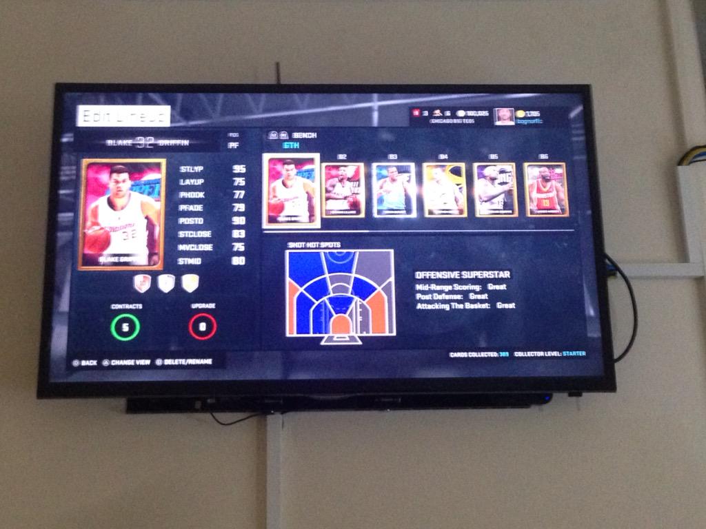 JJtheChef's tweet photo. Got 100k, my starters & bench. suggested playrs to improve my squad r welcome @2kAuctions @PlayersNba2k #2kauctions http://t.co/nH4MgPyPhC