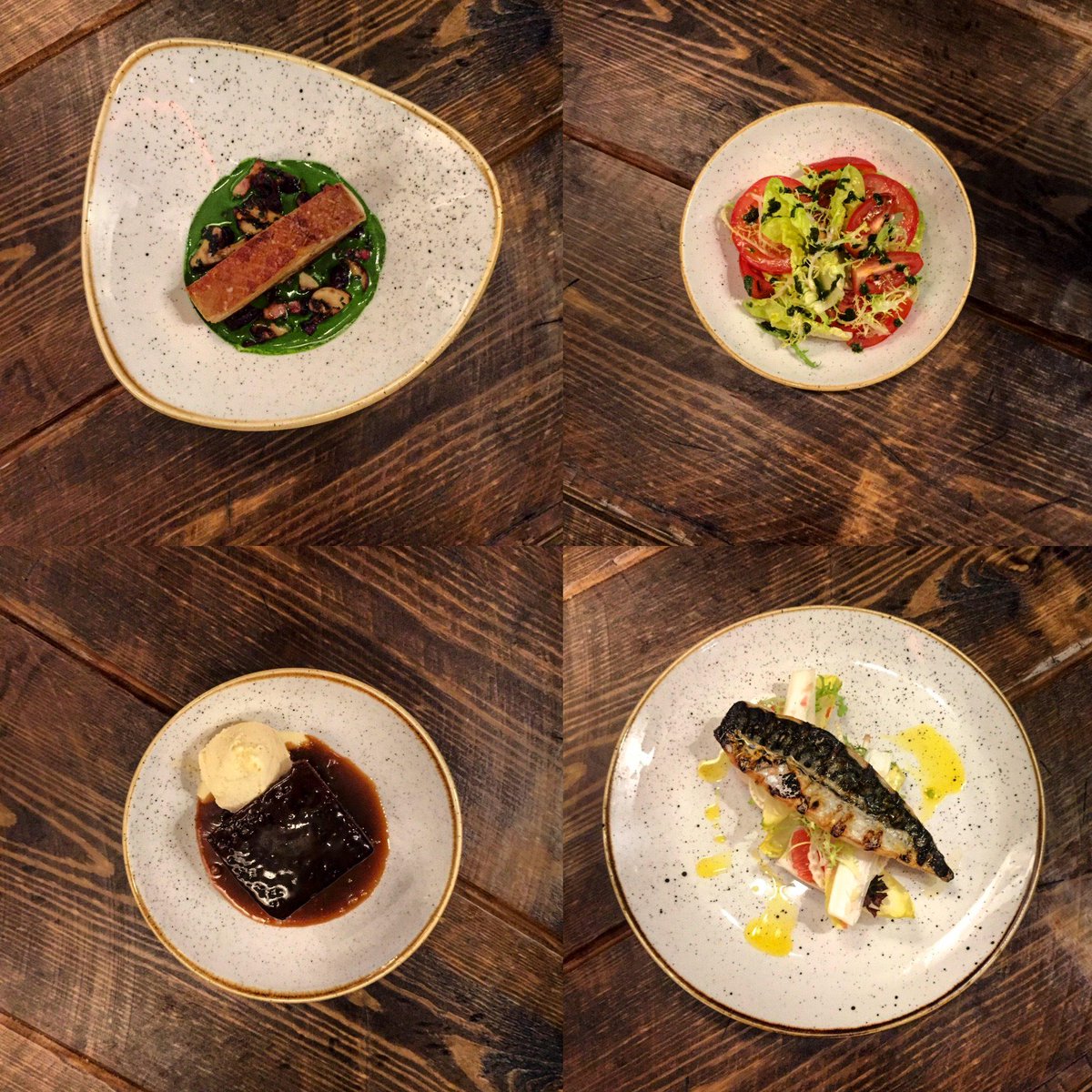 theraeburn's tweet photo. A few dishes from our set menu, available Monday-Friday 12-3pm, 2 courses for £12! #Stockbridge #edinburgh http://t.co/YD1TBWI1O7