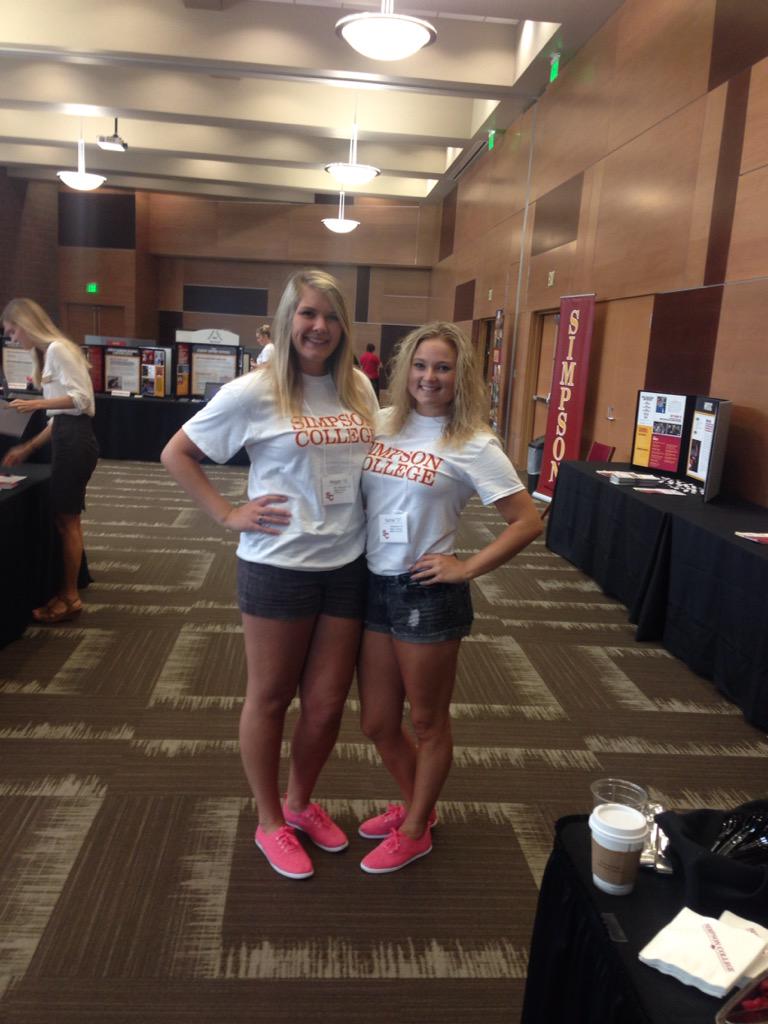 SimpsonAdmiss's tweet photo. #SimpCo Ambassadors @meganmyers07 @rachfarner are ready to kick off day 2 of #SimpsonIPCW! http://t.co/ANCA4CX8xA