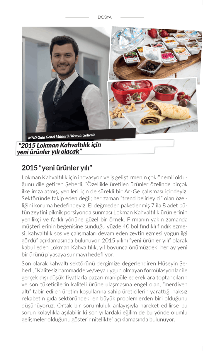 2015 Lokman Kahvaltılık için yeni ürünler yılı olacak... #kahvaltisiylameshur #lokman