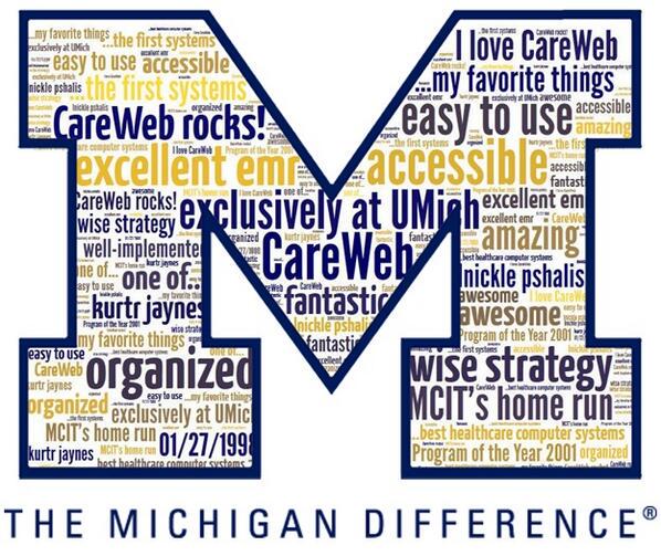 rtsinc1's tweet photo. My #UMHSlife: Truly proud of #CareWeb Excited to create new IT apps by #MCIT for @UMHealthSystem #goblue http://t.co/vCnFYoMNYd