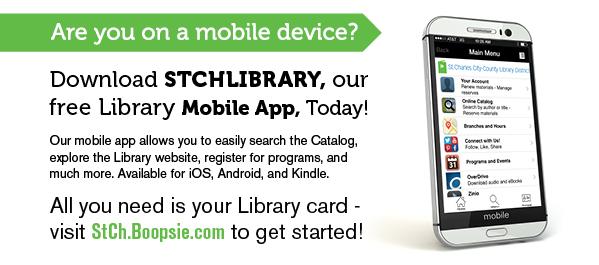 We are happy to announce we now have an app! Search STCHLIBRARY in your app store or go to: stch.boopsie.com