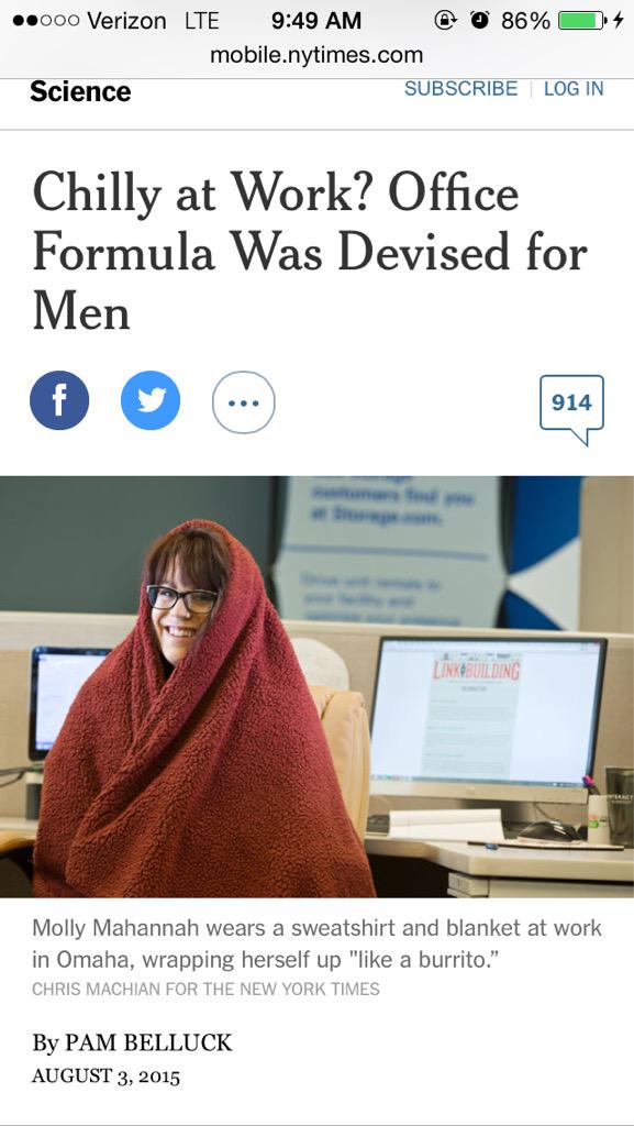 sallytriona's tweet photo. I want to be a snuggly "burrito" at work 💯 Bravo Molly Mahannah you've got the right idea http://t.co/LpgDxH2XIF