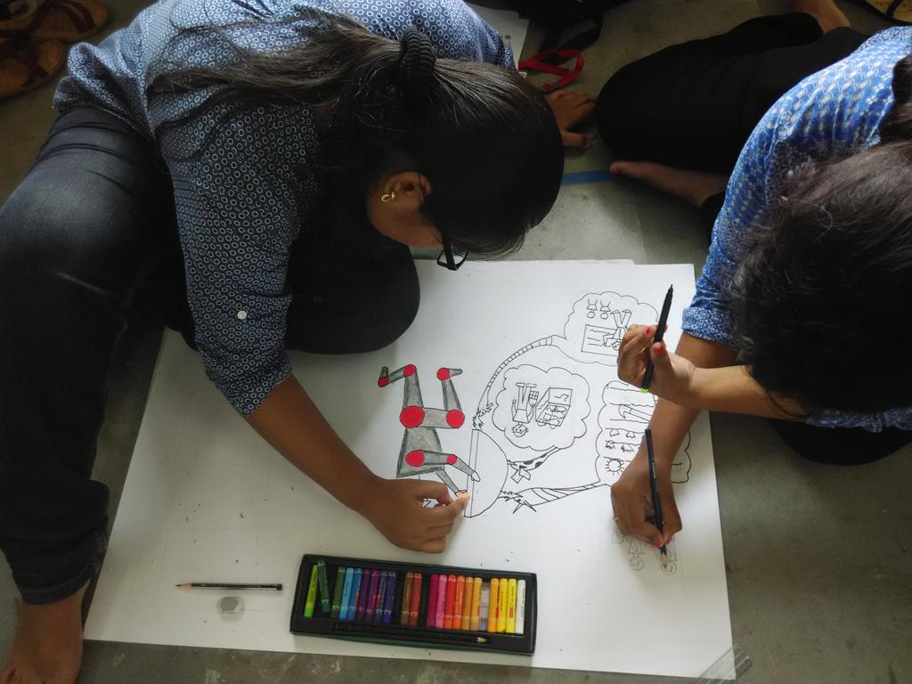 Creating a scene and casting a thought #DigitalIndia #sndt