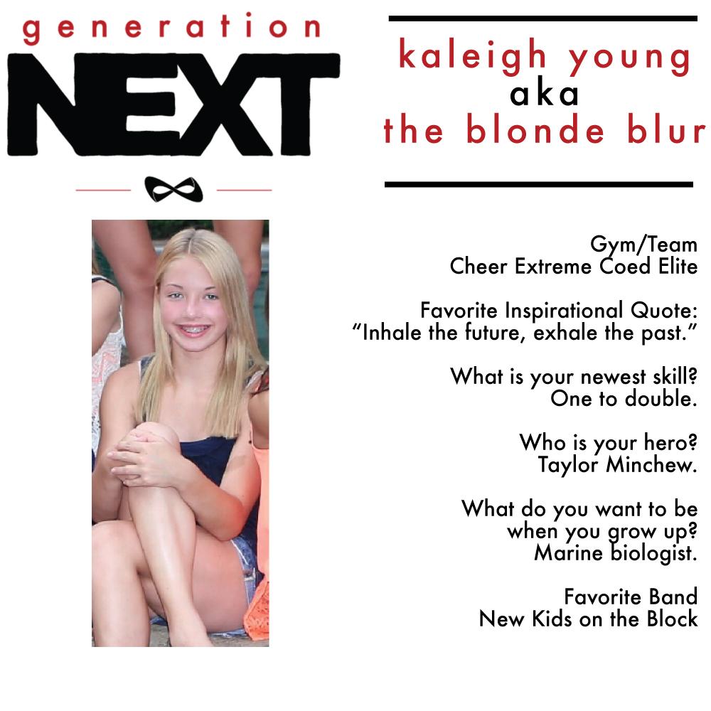 Nfinity's tweet photo. Say "Hello" to Kaleigh Young (@ceakaleigh)! #GetToKnowGenNext http://t.co/ql9xQbx0gH