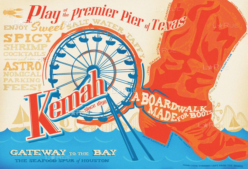 TexasStandard's tweet photo. Check out @lancelarue's awesome retro posters for Texas cities. We're talking to him today. http://t.co/tH38C27LYI http://t.co/te73VGlybt