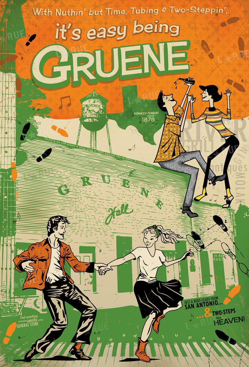 TexasStandard's tweet photo. Check out @lancelarue's awesome retro posters for Texas cities. We're talking to him today. http://t.co/tH38C27LYI http://t.co/te73VGlybt