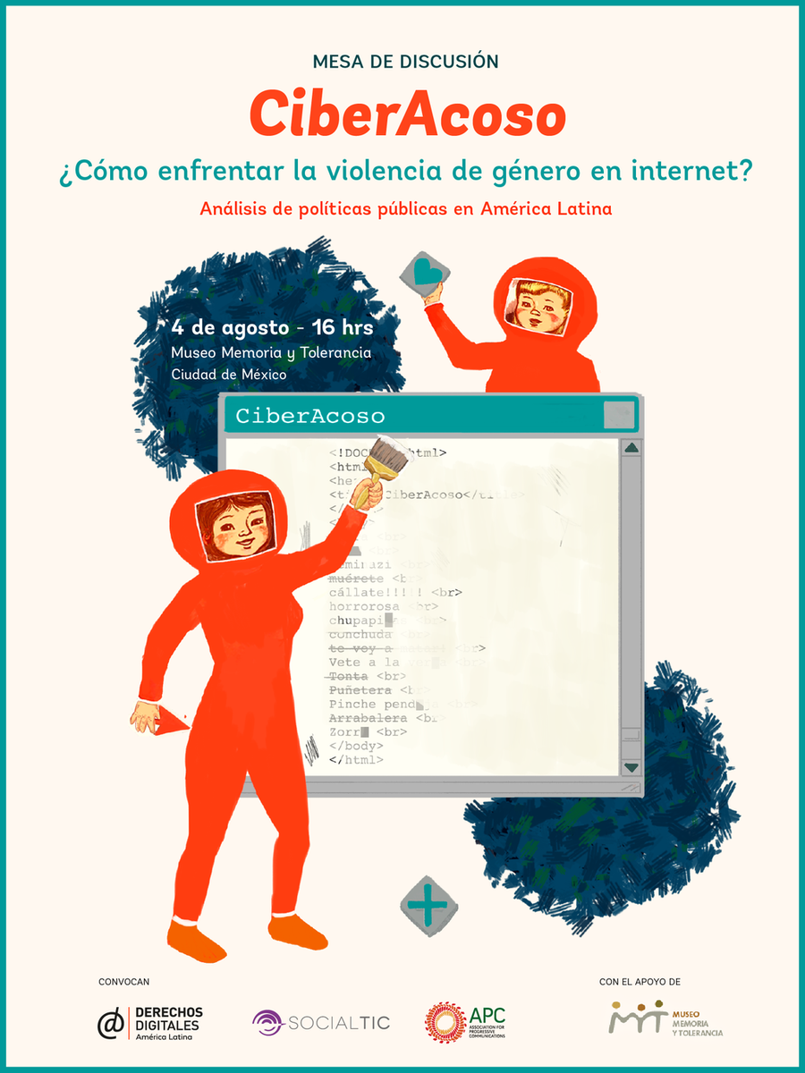 Buen día. Acuérdense de caerle hoy al <a href="/MuseoMyT/">Museo Memoria y Tolerancia</a> a las 4 para discutir sobre ciberacoso.