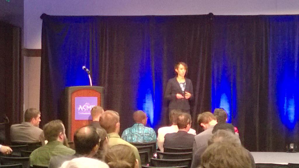 ASMEishow's tweet photo. Talking value chain optimization for solar power, Dr Briana Lucero from @ASUgreen #thisishardware @ASMEtweet #AM3D http://t.co/CKAbIMDKmB