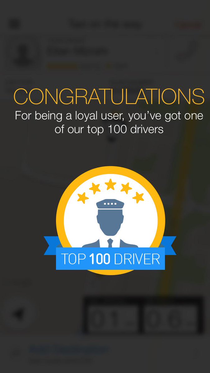 I just rode with one of Gett's Top 100 Drivers!q