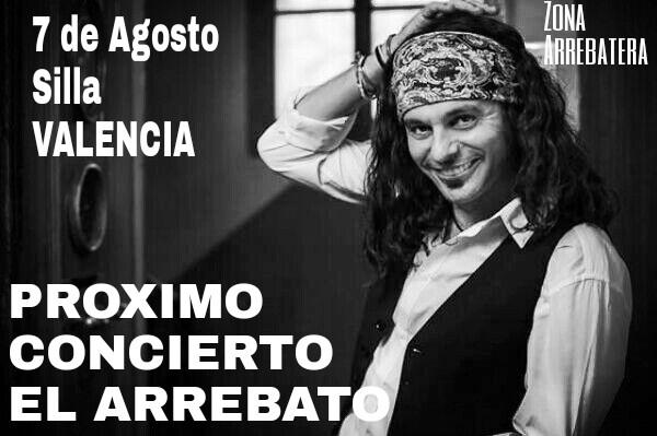 zonaarrebatera's tweet photo. Próximo concierto de @arrebatoficial el viernes 7 de Agosto en Silla (Valencia) http://t.co/Ras5ENzSc7