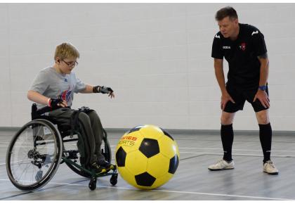 TheExeterDaily's tweet photo. Wheelchair football event to take place in #Exeter tomorrow @ECFCFITC @WhizzKidz @princesshay http://t.co/ubHZzXJy4h http://t.co/Ix6Ni1loOE