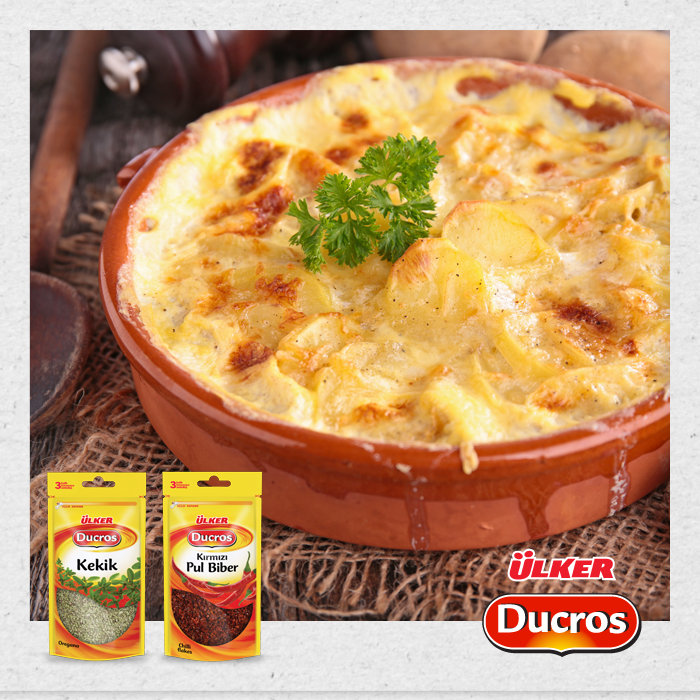 DucrosTurkiye's tweet photo. Fırında kremalı patatesin içine #ÜlkerDucros Kekik ya da #ÜlkerDucros Kırmızı Pul Biber koyulursa acayip olur. http://t.co/KJtTI8HtoJ