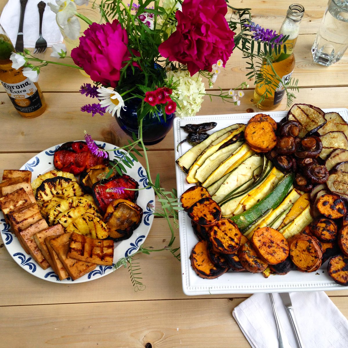 #Summer means #grilling. Get great #recipes and #cookingideas for #bourbonmarinades, to make a #vegetarian #feast