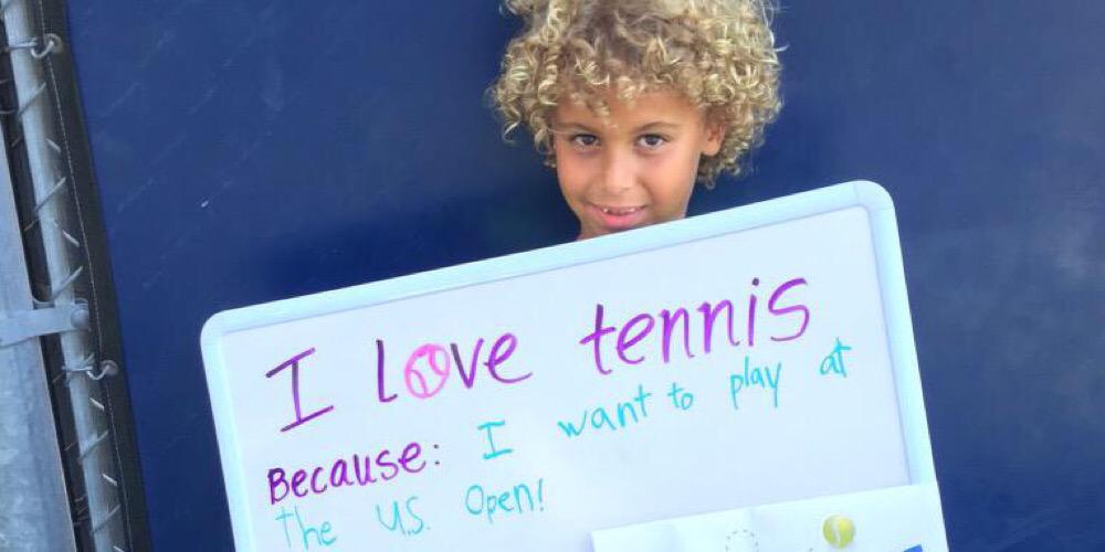 "I love tennis because I want to play at the <a href="/usopen/">US Open Tennis</a>!" We are rooting for you to do just that! #ReturnTheServe #LA