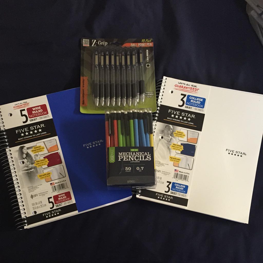 Back to school shopping done!! It seems that it gets smaller and smaller by the semester haha! #determined #ready